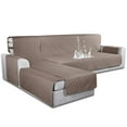 thumbnail image 3 of SHANNA Sectional Couch Covers 100% Waterproof L Shaped Sofa Slipcover, 3pcs Reversible Chaise Lounge Cover for Sectional Couch Furniture Protector for Pets Dog Cat, Taupe, Medium, 3 of 9