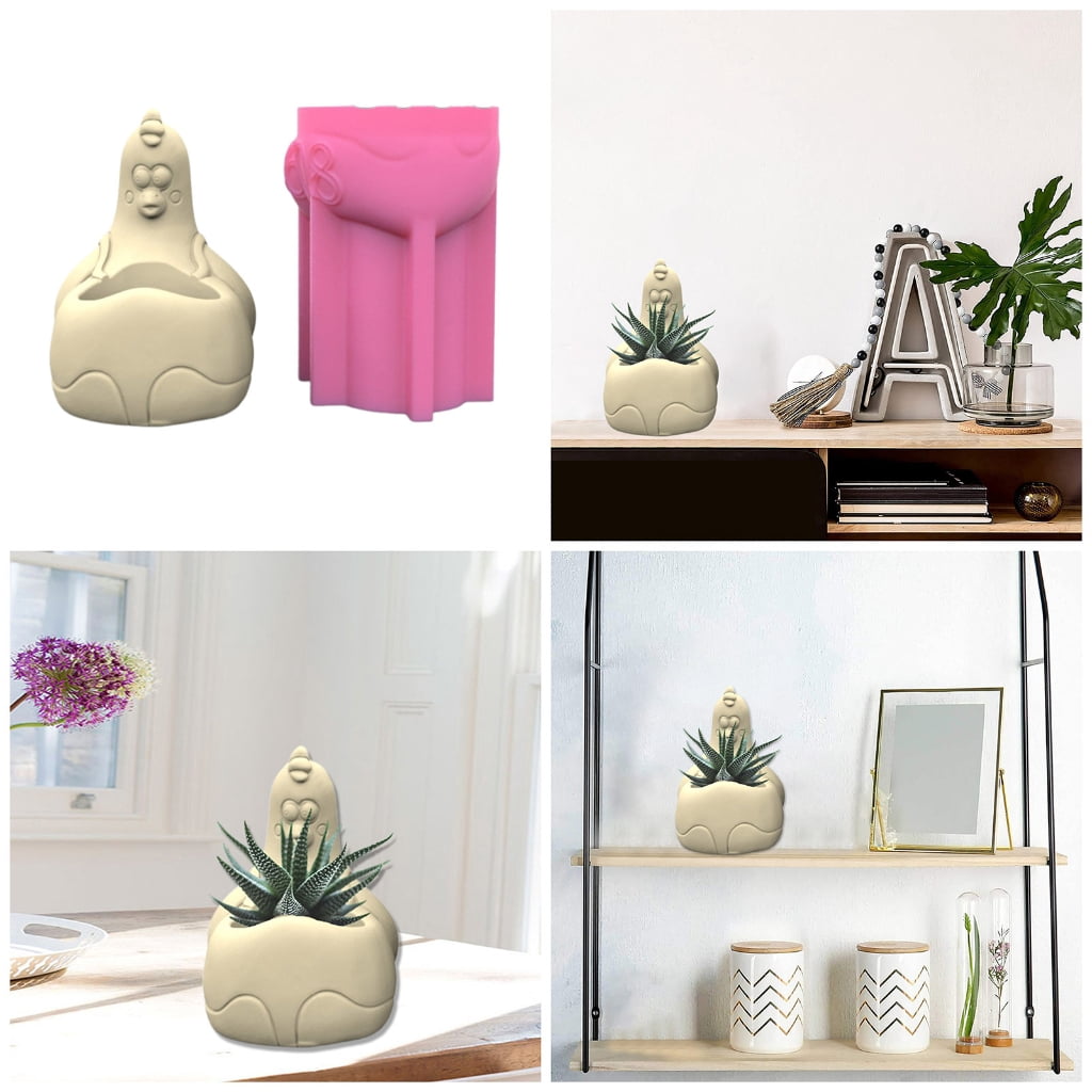 Planter Silicone Hen Flower Pots Epoxy Resin for Holder Pen Holder Vase Mold Home Decor