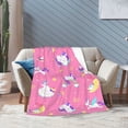 thumbnail image 5 of Yibo Pink Moon Unicorn Blanket Cute Blanket For Girls The Best Gift For Girls Birthday Gift Valentine'S Day Gift Sofa Blanket, 5 of 6