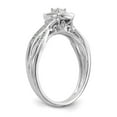 thumbnail image 6 of 14K White Gold Ring Band Engagement Diamond Square Round, Size 8, 6 of 7