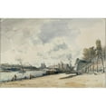 thumbnail image 2 of Frank Myers Boggs 24x17 Black Ornate Framed Double Matted Museum Art Print Titled: The Edges of the Seine and the Sully Bridge (1900), 2 of 5
