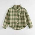 thumbnail image 2 of 4-5T Little Kids Boys Long Sleeve Plaid Dress Shirts Button Up School Uniform Kids Spring Fall Clothes Tops for 3M-11T Infant Baby to Tween, 2 of 7
