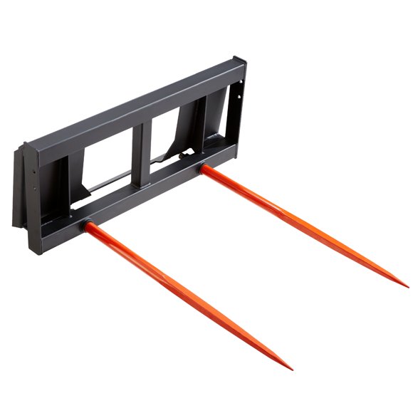 VEVOR 49" Hay Spear Bale Spears Skid Steer Loader Tractor Attachment 3000lbs