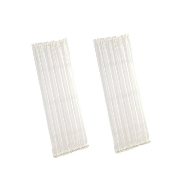 Cortinas de puerta francesa para de 2 piezas, cortina opaca bnca