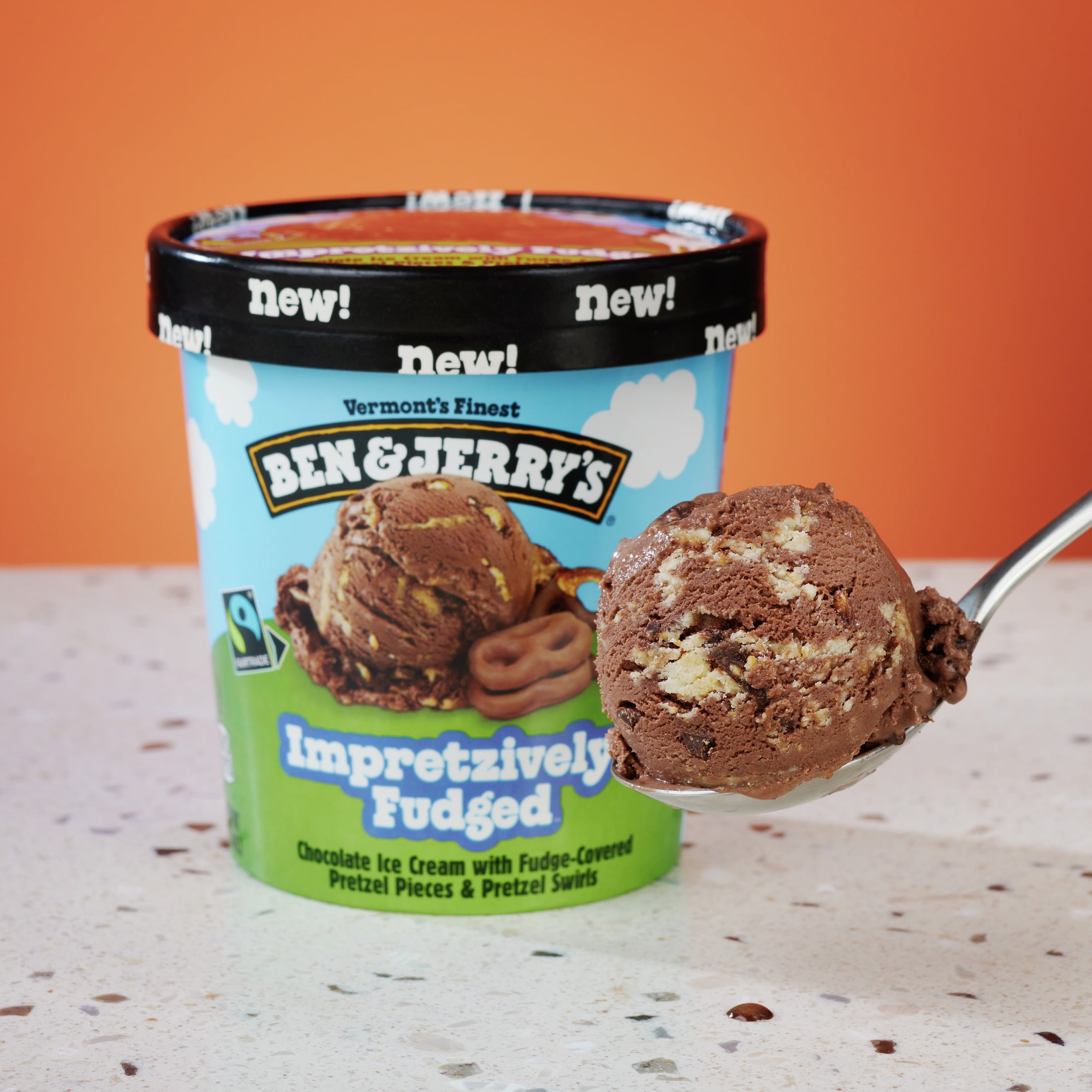 Ben & Jerry's Impretzively Fudged Chocolate Ice Cream Pint, 16 fl oz