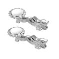 thumbnail image 1 of Soporte de tenedor de palillos 2pcs palillos retro de cabeza de dragón retro estante cuchillo tenedor tenedor (plata), 1 of 5