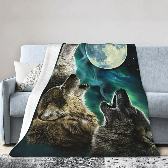 Wolf Print Blankets