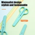 thumbnail image 6 of Safety Scissors Stainless Steel Blunt Tip Scissors with Protective Cover for Classroom Art Activities Daily Use, Light Blue, Ccwuwei, 6 of 6