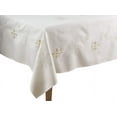 thumbnail image 3 of Fennco Styles Embroidered Snowflake Christmas Tablecloth 70 x 104 Inch - Ivory Table Cover for Holiday Décor, Family Gathering, Special Events and Everyday Use, 3 of 3