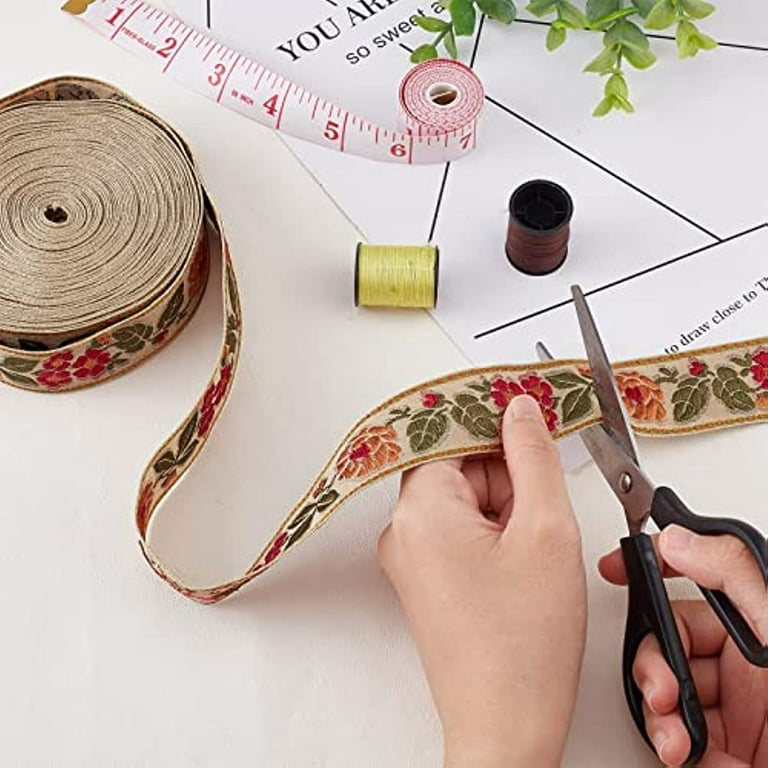 ZNZAKKA 10 Yards Vintage Jacquard Ribbon Narrow Jacquard Trim Embroidery  Ribbon for Sewing