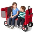 Radio Flyer, 3in1 AllTerrain EZ Fold Wagon with Canopy, Red and Gray