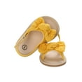 thumbnail image 4 of Seyurigaoka Baby Girls Summer Beach Sandals, Cotton Bowknot Open-Toe Sandals with Nonslip Soles, 4 of 8