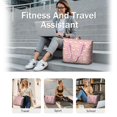 thumbnail image 5 of Tote Bag for Women - Pink Halloween Ghosts Shoulder Bag - Large Utility Work Duffle Bag with Zipper Handbag for Travel, Work, Sprots, 5 of 5