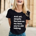 thumbnail image 2 of Women's Funny Graphic T-Shirts Sarcastic Novelty Tees with Humorous Sayings for Casual Wear, 2 of 5