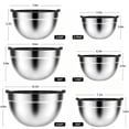 thumbnail image 4 of Stainless Steel Mixing Bowls Set, TINANA 6 Pack Mixing Bowls with Lids, Metal Nesting Storage Bowls for Kitchen, 4.5/3/2.5/2/1.5/0.75QT, Great for Prep, Baking, Serving, Black, 4 of 7