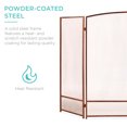 thumbnail image 6 of Best Choice Products 47.5x27.25in 3-Panel Steel Mesh Fireplace Screen, Spark Guard w/ Rustic Worn Finish - Copper, 6 of 8
