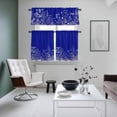 thumbnail image 4 of Blue Botanical Kitchen Curtains Sets for Windows 36 Inch Length, Farmhouse Spring Summer Flower Rod Pocket Window Treatments Tier Curtains and Valances Set for Bedroom/Bathroom, 4 of 8