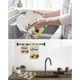 thumbnail image 6 of Yellow Sunflower Plaid Kitchen Dish Towels for Drying Dishes Set of 3, Bows Beige Vintage Pastoral Waffle Weave Microfiber Terry Hand Tea Bathroom Towels Quick Dry & Absorbent Towel 15.7x23.6, 6 of 7
