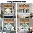 thumbnail image 6 of Swag Curtain Valances Green Wood Grain Swag Valances for Kitchen Windows Rustic Retro Brown Wooden Short Topper Curtains Valance Tier Pair for Kitchen Bedroom Living Room Bathroom 28"x36", 6 of 8