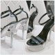 thumbnail image 4 of Greenadscape 1Par Sandalias De Plataforma Impermeables Para Mujer Altos Negros Para Y Baile, 4 of 8