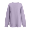 thumbnail image 5 of Breezora Chandail à Capuchon à Poche Surdimensionné pour Femmes, Col Rond, Chandail Décontracté Confortable, Taille m, Violet, 5 of 5