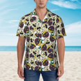 thumbnail image 2 of Fotbe Happy Skeleton Hawaiian Shirt for Men Unisex Summer Beach Casual Short Sleeve Cotton Linen Button Down Shirts-Medium, 2 of 5