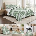 thumbnail image 6 of Quilts Full Size, Sage Green Coral Soft Comforter Bedding Set for Bed, Coastal Summer Ocean Nautical Sea Lightweight Quilted Bedspread with Pillow Cover(2 Pieces) for All Season, 78x90 Inch, 6 of 9