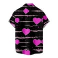 thumbnail image 4 of IROINNID Men's Valentine's Day Casual Short Sleeve Lovely Printed Blouse With Pocket, 4 of 6