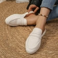 thumbnail image 5 of Miluxas Mules for Woman Flats Fashion Comfortable Slip on Women Mules Flats Shoes Backless Loafers White 9.5(43), 5 of 9