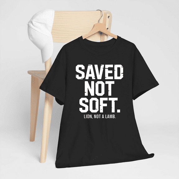 Saved Not Soft Christian Lion Backprint Graphic Shirt S-3XL-TH67111