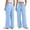 C-Blue170, variant on DHFJKG Wide Leg Pants For Women Casual Summer Loose Fit Drawstring Waist Lightweight Plain Palazzo Pants