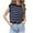 Dark Blue, variant on Womens Ribbed Knit Summer 2024 Sweater Vest Cap Sleeve Crew Neck Striped Fashion Casual Sleeveless Crop Tops