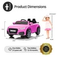thumbnail image 5 of Outfunny Electric Car for Kids, Licensed Audi 6V Ride on Toy Car for Toddlers with Remote, Bluetooth - Pink, 5 of 9