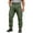 Green, variant on Hxshgdsn Cargo Pants For Men Slim Fit Cuffed Workpant With Pocket Casual Trendy Workwear Army Green 30