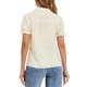 thumbnail image 3 of INSPIRAR CHIC Blusa de Algodón Floral con Mangas Abullonadas y Cuello Peter Pan para Verano, Uso Casual, Talla XS, Color Marrón, 3 of 5