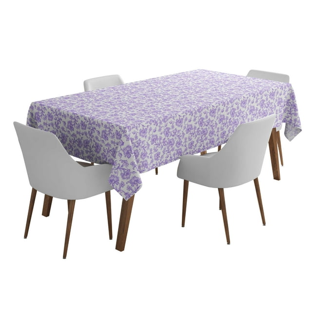 Vargottam Indoor/OutdoorTablecloth58x58 InchSquareTablecloth Waterproof PatioTableCloths- Spring/SummerTableCovers for Backyard RectangularTable/BBQs/Picnic -Dusty Purple2