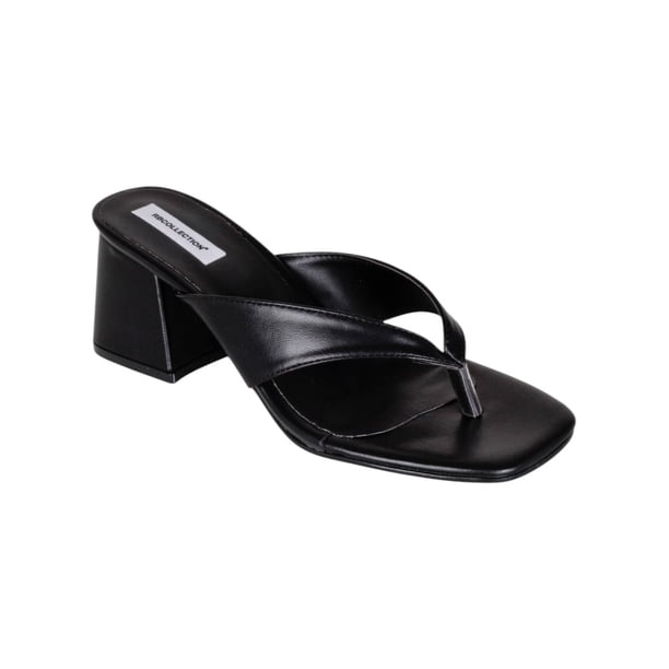 Sandalia con tacón Ave en Piel vegana – Negro