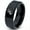 Black Bevel Polish Tungsten, variant on Tungsten Musician Electric Guitar Band Ring 8mm Men Women Comfort Fit Black Step Bevel Edge Brushed Polished