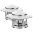 thumbnail image 1 of 2 Pcs Capuchon de Cheminée en Acier Inoxydable Capuchon de Protection contre la Pluie pour Tuyau de Cheminée, 1 of 7
