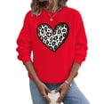 thumbnail image 4 of Women's Valentine's Day Shirts Top Long Sleeve Shirts for Women Fashion Valentine's Day Printed Blouses Casual Crew Neck Pullover Tops, 4 of 8