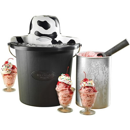 Nostalgia Electrics 4-Quart Cow Design Electric Ice Cream Maker