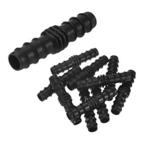 Uxcell 10-Pack Drip Irrigation Barbed Fittings, for 1/2 Inch Tubing Connector Plastic Coupling Irrigation Parts Drip Pipe Accessories