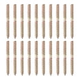 thumbnail image 1 of Uxcell 20 Pcs Tornillos de extremo doble, M5 x 50 mm pernos colgantes de acero al carbono, tornillos de madera autoperforantes para muebles de unión de madera, color zinc, 1 of 6