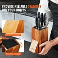 thumbnail image 4 of VEVOR Universal Wood Knife Holder  Knife Block Without Knives single hole, 4 of 5