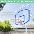 thumbnail image 2 of GoSports Premium Acrylic Backboard Splash Hoop ELITE with Water Weighted Base - Pool Basketball Game for Inground Pools, 2 of 6