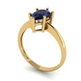 thumbnail image 2 of Clara Pucci 14K Yellow Gold 1.5ct BlueSapphire Solitaire Ring for Women, 2 of 7