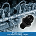 thumbnail image 3 of Unique Bargains Male Flare Reducer Hose Fitting Adapter TF-AN8-1/4 NPT Fuel Line Connector Aluminum Black, 3 of 6