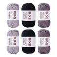 thumbnail image 1 of 6 piezas de hilo de punto multicolor ligero para ganchillo para guantes, prendas de vestir y bufandas. Estilo F, 1 of 9