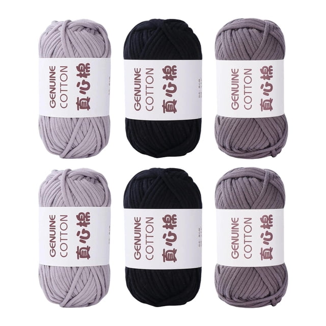 6 piezas de hilo de punto multicolor ligero para ganchillo para guantes, prendas de vestir y bufandas. Estilo F