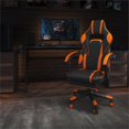 thumbnail image 4 of Flash Furniture X40 Gaming Chair Racing Ergonomic Computer Chair with Fully Reclining Back/Arms, Slide-Out Footrest, Massaging Lumbar - Black/Orange, 4 of 4